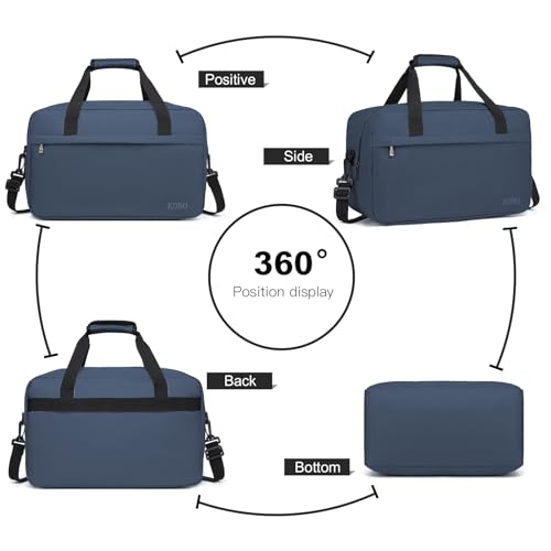 Kono Travel Duffel 20L Under Seat Carry-On Bag Navy - color: Navy, size: M(15.75in x 9.84in x 7.87in)-20L