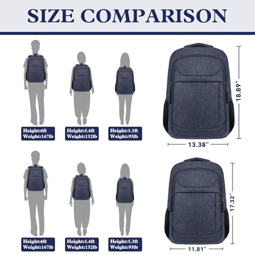15.6" Travel Laptop Backpack for Men Women, Blue - color: Blue, size: 15.6 Inch(30L)