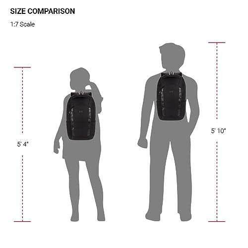 SwissGear 8117 Laptop Backpack, Black, 17.75 In (Fits Laptops up to 15") - color: Black, style: Viibe I