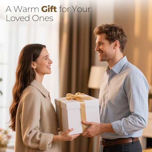 Wearable Heated Blanket with Foot Pocket & Sleeves, 50"x70", Light Grey - color: Light Grey, size: Long