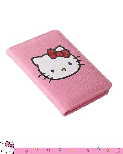 Hello Kitty Passport Cover for Travel Official License, Sanrio Gifts - color: Hello Kitty Face Pink