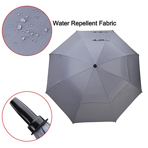G4Free 47/54/62/68/72 Inch Golf Umbrella Windproof Auto Open Large Umbrella - color: Grey, size: 68 inch