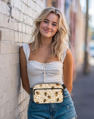 Fanny Pack 여행용 벨트 백 Everywhere 크로스바디 백 여성용 허리 팩 조절 가능한 스트랩 방수, 라이트 옐로우, 패션 - color: 라이트 옐로우