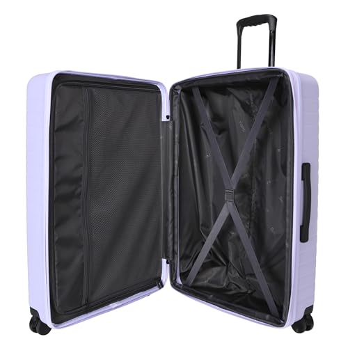 TRIPS RIDGELINE 2-Piece Hardside 8-Wheel Spinner Luggage Set: 20" Carry-On & 28" Checked Suitcase Size Luggage, Lavender - color: Lavender, size: 2PC SET(CARRY ON+ LG CHECK)