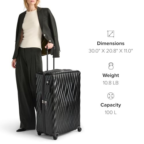 TUMI - 19 Degree Lite 4 Wheel Luggage - Lightweight and Highly Durable, Modern Contour, Hard Shell Men's and Women's Suitcase - 30" Large Checked Packing Case, Thyme - color: THYME, style: Extended Trip Packing Case