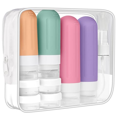 Travel Bottles for Toiletries 18Pack Containers Travel Size Toiletries - color: Green