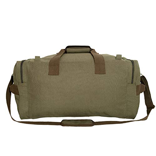 Rothco Long Journey Canvas Travel Bag - 55L Heavy Duty Canvas Bag - Olive Drab