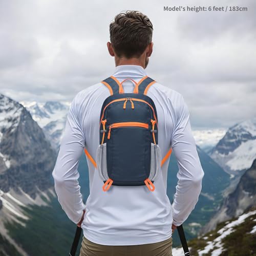 20L Small Hiking Backpack for Women Men Packable Daypack Dark Blue - color: Dark Blue, size: 20L