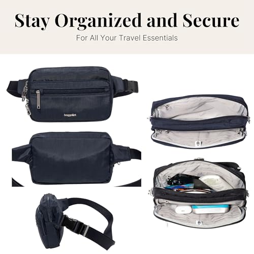 Baggallini Securtex Anti-Theft Belt Bag - color: French Navy