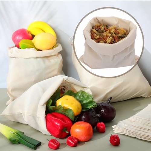 Hillban Shoes Bag for Travel Storage Dust Proof Cotton Drawstring Bag Breathable Pouch for Travel Home Pantry Accessories - size: 12 x 16 Inch