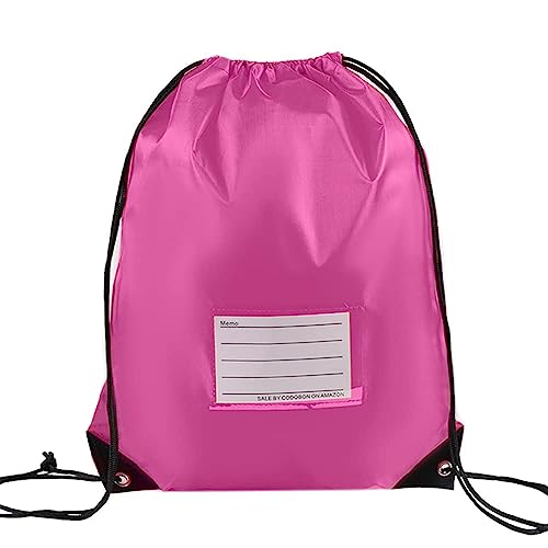 20 Pcs Drawstring Bags,Bulk Draw String Backpack, Cinch Bag Sackpack for Travel Gym Sport, Pink - color: Pink