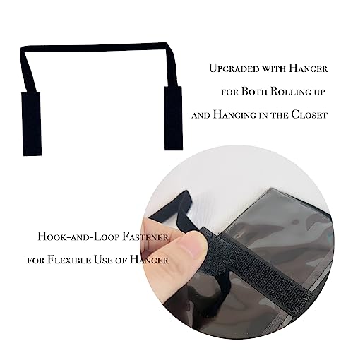 UnionPlus Velvet Jewelry Roll Organizer, 9 Grids, Black - color: Black, size: 9-Grids