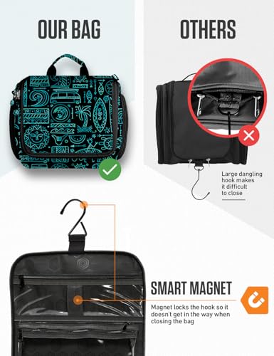 VENTURE 4TH Hanging Travel Toiletry Bag, 17 Compartments - Surfing Vibes - color: Surfing Vibes