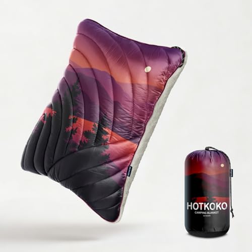 Camping Pillow Compressible Travel Pillow Lightweight Camp Pillow - color: Night, size: Large(Sherpa Lining)