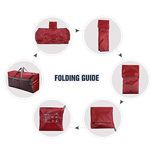 REDCAMP Foldable Travel Bag, Large Sports Bag, 75L/96L/100L, Lightweight Waterproof Tote Bag - color: Wine Red 96L