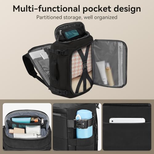 Travel Backpack for Men Women, Carry On Laptop Backpack - color: Black-1