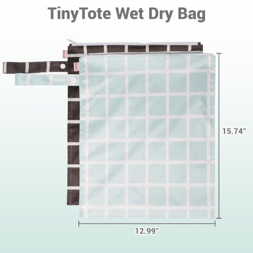 HECCEI Waterproof Wet Bags, 2-Pack Reusable Wet Dry Bag for Beach Travel - color: Sunny Drizzle