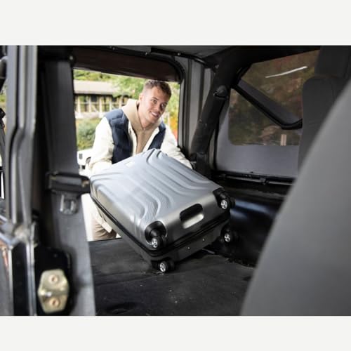 Skyway Nimbus 4.0 Expandable, Durable Hardside, 4 Wheel Spinner, Lightweight Suitcase, Unisex, Stylish, Shiny Silver, Carry-On 20-Inch - color: Shiny Silver, size: Carry-On 20-Inch