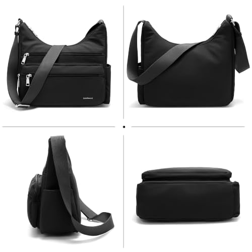 Medium Women's Crossbody Handbags Ladies Shoulder bag for Travel - color: Black