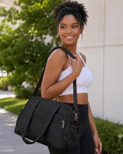 Duffle Bag Gym Bag, Personal Items Bag, Overnight Weekender - color: puffy black