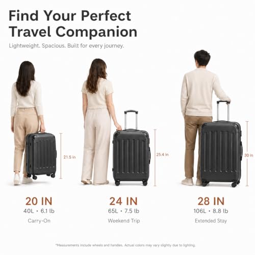 YOETEY 3-Piece Carry-On Set with Tote and Toiletry Bags, Black - color: Black, size: 3-Piece Set