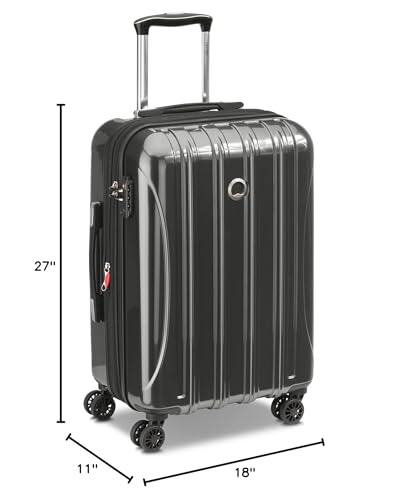 DELSEY PARIS Helium Aero Hardside Expandable Luggage with Spinner Wheels, Brushed Charcoal, 2-Piece Set (21/24) - color: Brushed Charcoal, size: 2-Piece Set (21/24)