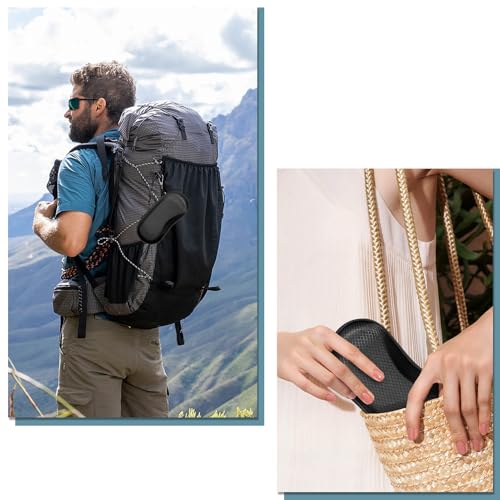 FINTIE Sunglasses Case, Hard EVA Shell Shockproof Sport Glasses Case - color: Black
