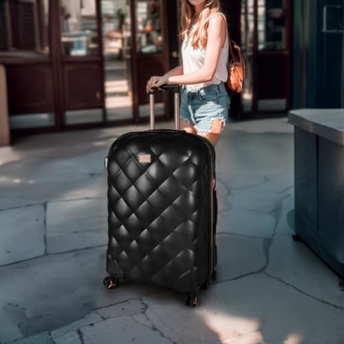 29" Luggae,Expandable,PC Hardshell Suitcases w/TSA LOCK - color: BLACK, size: 29 inch Single Piece