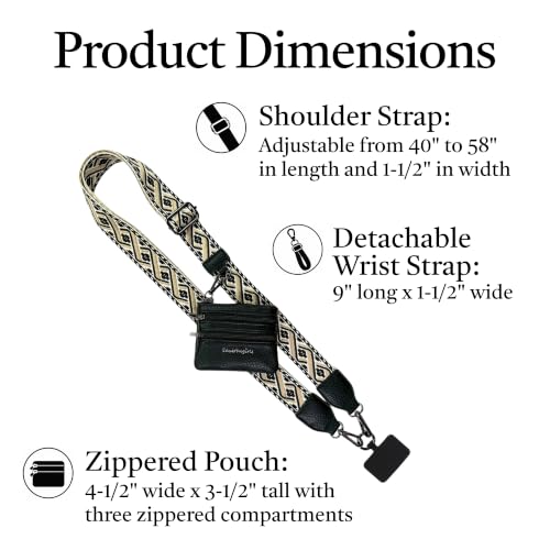 Save the Girls Clip & Go Phone Lanyard with Wallet Pouch, Peacock Blue - color: Peacock Blue