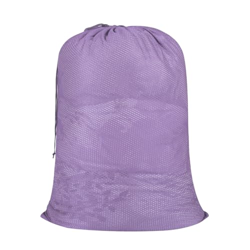 Mesh Laundry Bag, 24 x 36 in Heavy Duty Drawstring Wash Bag for Delicates, Reusable Machine Washable Sack for Home and Travel, Purple - color: Purple