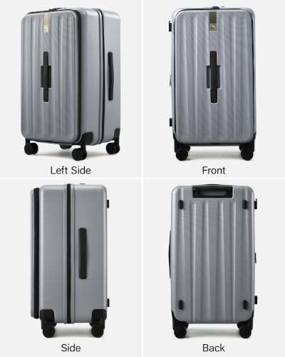 Hanke 28 Inch Top Opening Expandable Extra Large Luggage With TSA Lock,114L | PC Hard Shell Suitcase,Expandable,Detachable Toiletry Bag,Movable Dividers,Spinner Wheels for International Travel & Moving - color: Grey, size: 28 Inch