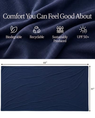 Happyluxe Pashmina Shawl Wraps for Women | USA Made Travel Scarf for Women - color: Navy Blue