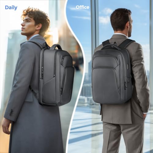 17.3 Inch Laptop Backpack for Men Women, 30L Travel Backpack - color: Dark Grey
