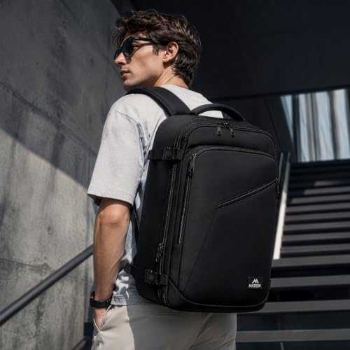 MATEIN Carry on Backpack, Extra Large Expandable Travel Backpack for Men - color: Black, size: X-Large