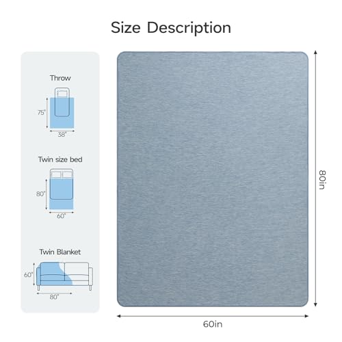 REDKISS Double-Sided Cooling Throw Blanket for Couch, 60" x 80" - color: Blue, size: Twin(60" x 80")
