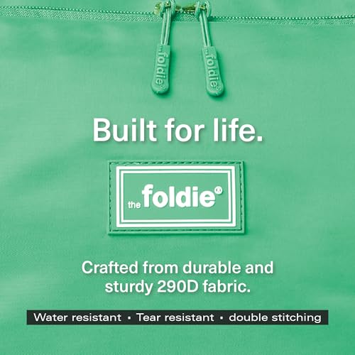 The Foldie Foldable Travel Bag for Women - 40L Weekender Bag with Multiple Pockets - Carry On Expendable Travel Bag - color: Grass Green