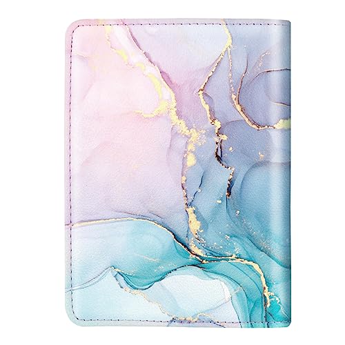 Coco Rossi Passport Holder Cover, RFID Travel Wallet Women Card Holder - color: Gradient Marble