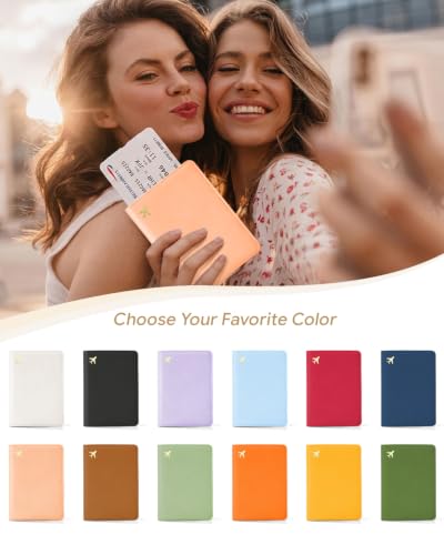 Passport Holder for Travel - RFID Blocking for Women & Men - color: Pink