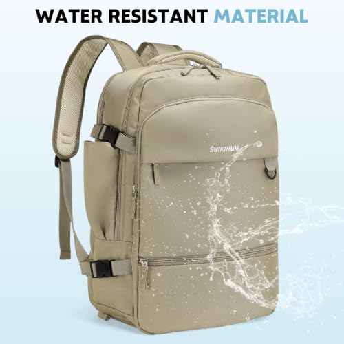 Travel Backpack,Carry on Flight Approved Daypack,Personal Item Bag - color: Khaki