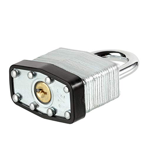 Lock, Laminated Steel Keyed Padlock, Keyed Alike Locks, Big Key Head, Normal Shackle Padlock-Pack of 24 - color: Pack of 24