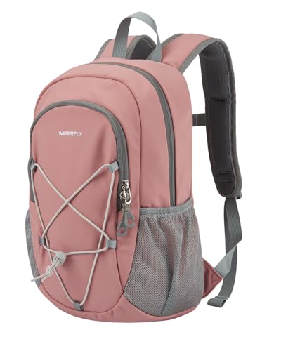WATERFLY Small Hiking Backpack: 12L Outdoor Daypack For Women Men Teenager - color: Pink