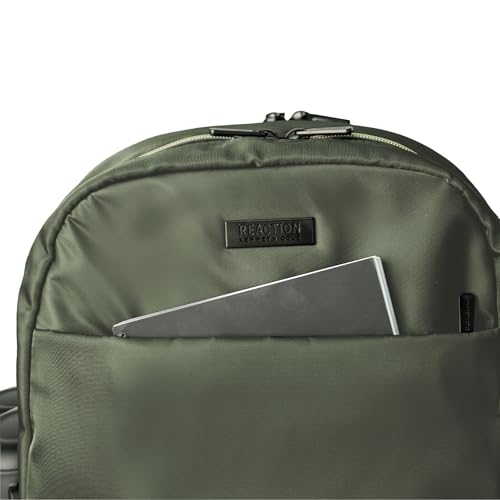 Kenneth Cole REACTION Madison Square Lightweight Hardside Chevron Expandable Spinner Luggage, Olive, 2-Piece (20" Carry On + Sophie Backpack) - color: Olive, size: 2-Piece (20" Carry On + Sophie Backpack)