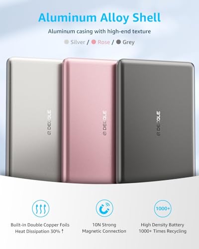“Air” Power Bank for MagSafe 5000mAh Ultra Slim Battery Charger Case 2026 - color: Gray