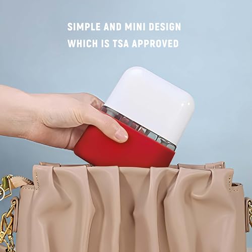 Bpluma Travel Bottles, Leak Proof Containers For Toiletries TSA Approved Airplane Accessories Kits For Liquid With Labels - color: Red