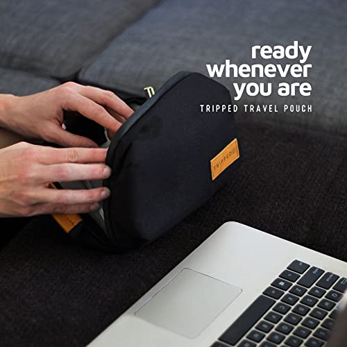 TRIPPED Travel Gear Tech Organizer Pouch for Cables and Accessories - color: Black