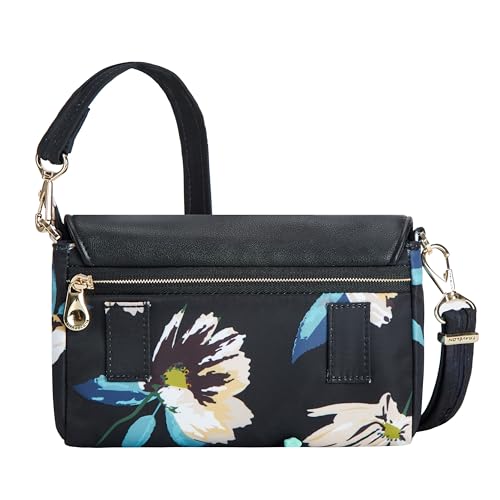 Travelon Anti-Theft Addison Convertible Crossbody/Belt Bag - color: Midnight Floral