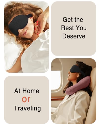 MABAO Sleep Mask for Side Sleeper, Eye Mask for Sleeping Women Men, Black - color: Black