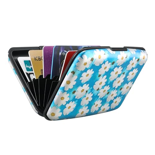 ELFISH RFID Aluminum Wallet Credit Card Protector Case Holder for Men Women - color: Blooms