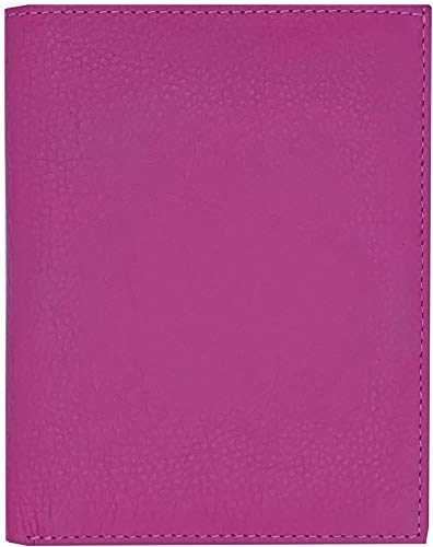 Hot Pink RFID Genuine Leather Passport Wallet - color: Hot Pink