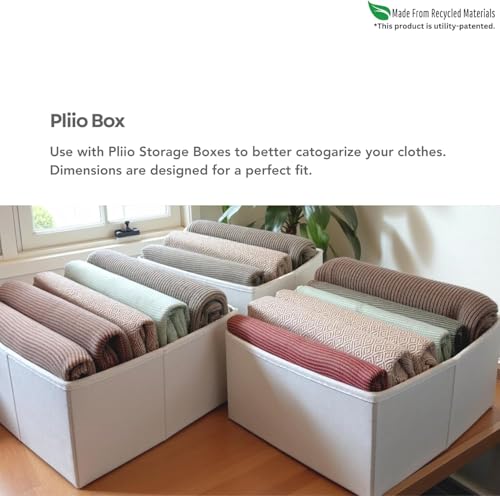 PLIIO 10-Pack Medium Filers, Foldable Clothes Organizer - Durable Tshirt Folder - Shirt Folding Organizer for Wardrobe Drawer - size: Medium